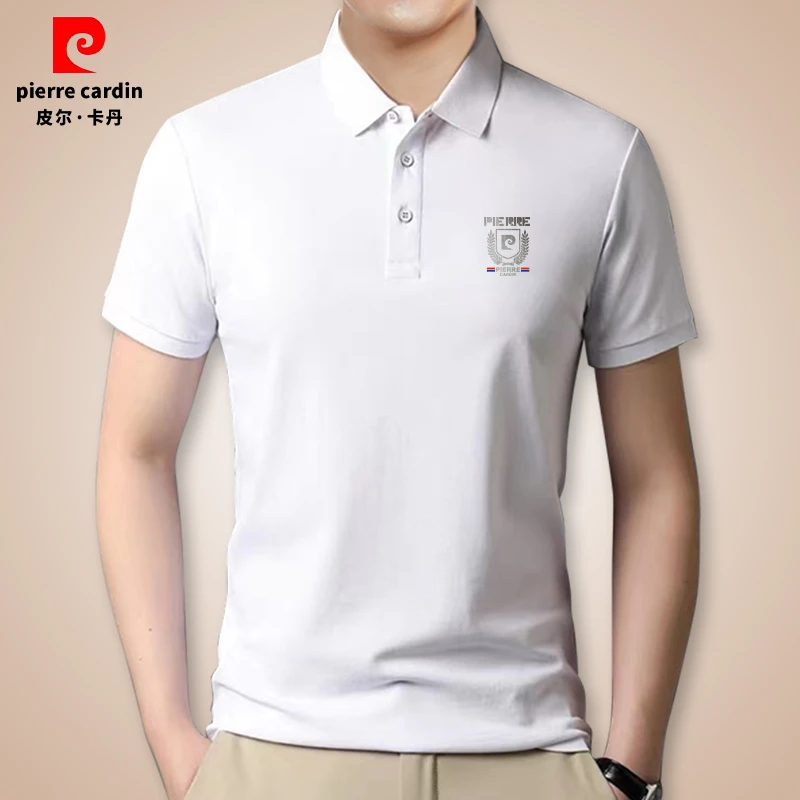 皮尔卡丹夏季男士短袖Polo衫商务休闲时尚百搭薄款高档翻领T恤衫