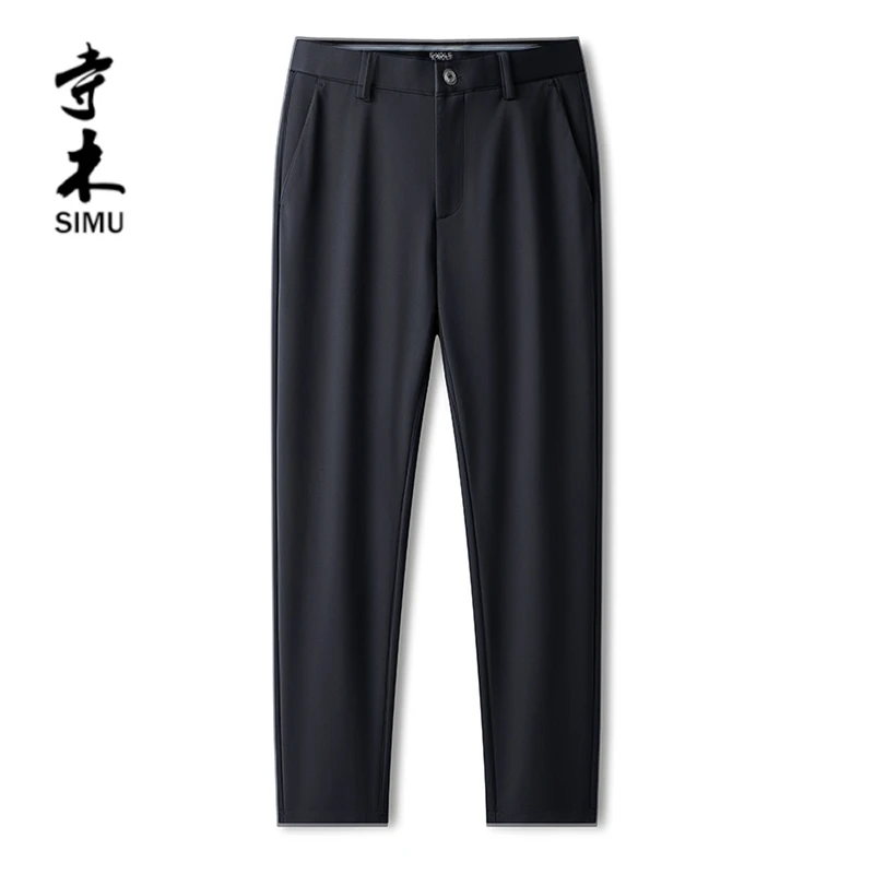 6881 夏季男士高端总裁裤高弹透气小直筒商务休闲
