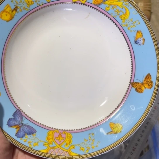 库存陶瓷瑕疵慎拍2个8寸草帽盘