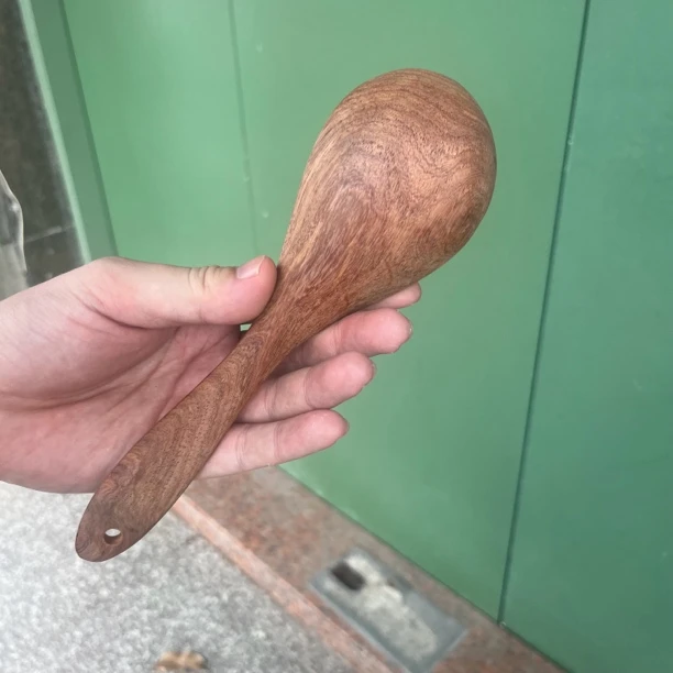 缅甸花梨无漆无蜡饭勺