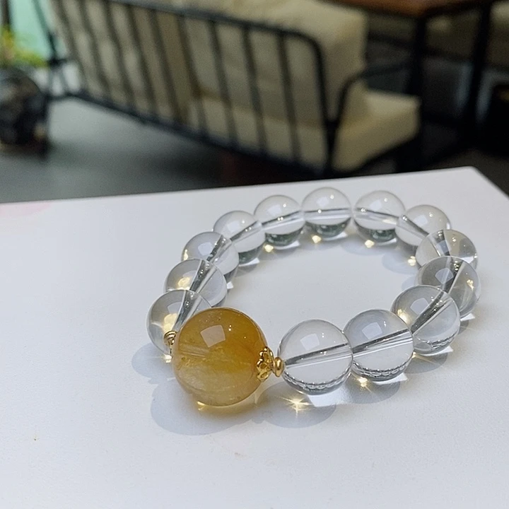 水晶手链未镶嵌金发晶手链