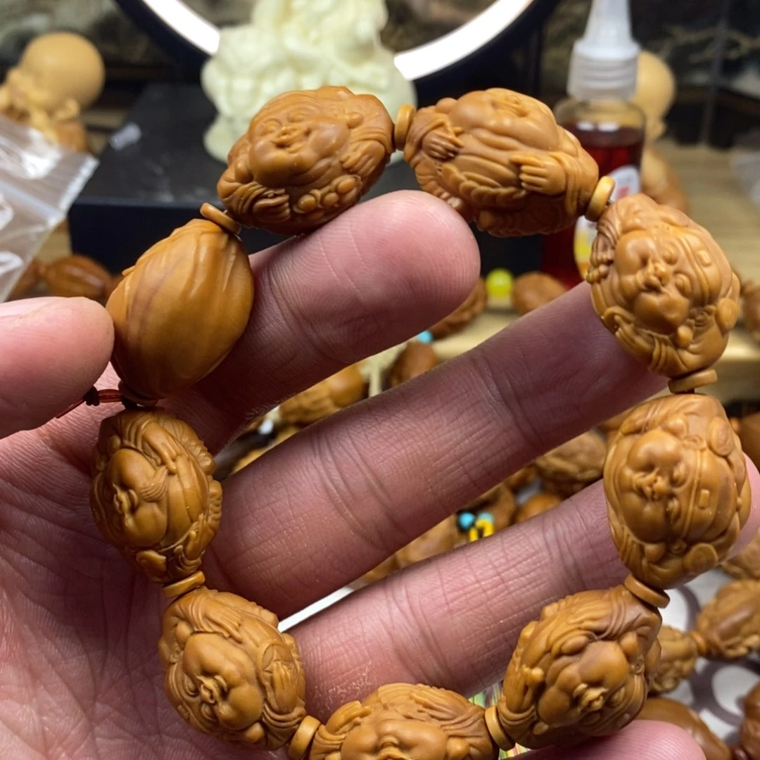 橄榄核手串/手链橄榄核雕刻工艺手串7