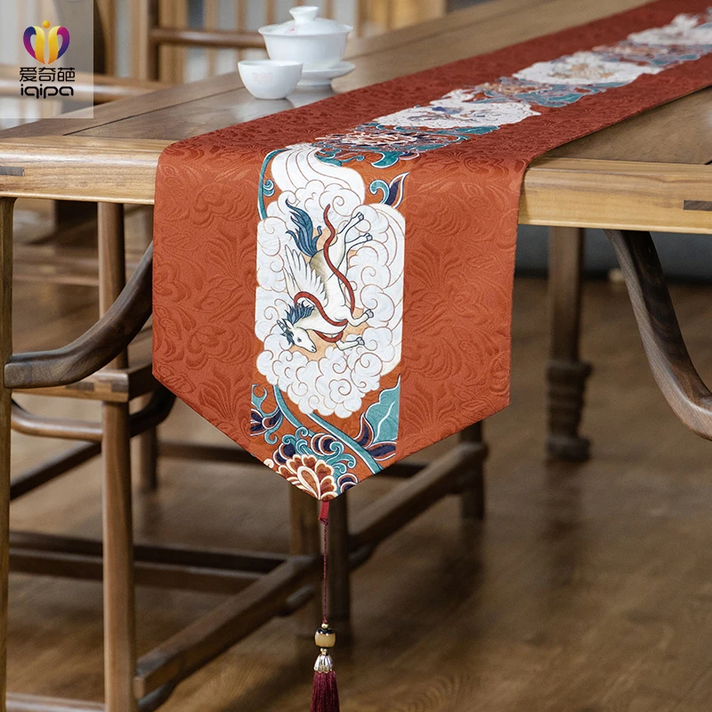爱奇葩敦煌福兽桌旗新中式茶席桌子网红桌布高档桌垫茶几桌垫茶桌