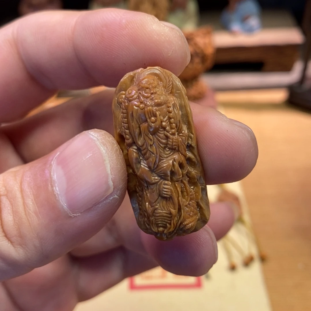 潍坊核雕桃核雕刻降龙伏虎