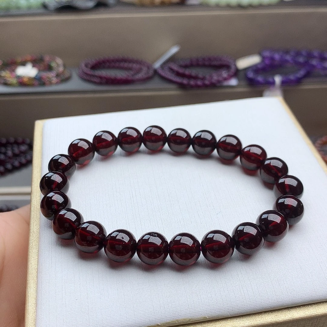 石榴石手串未镶嵌顺*8.5
