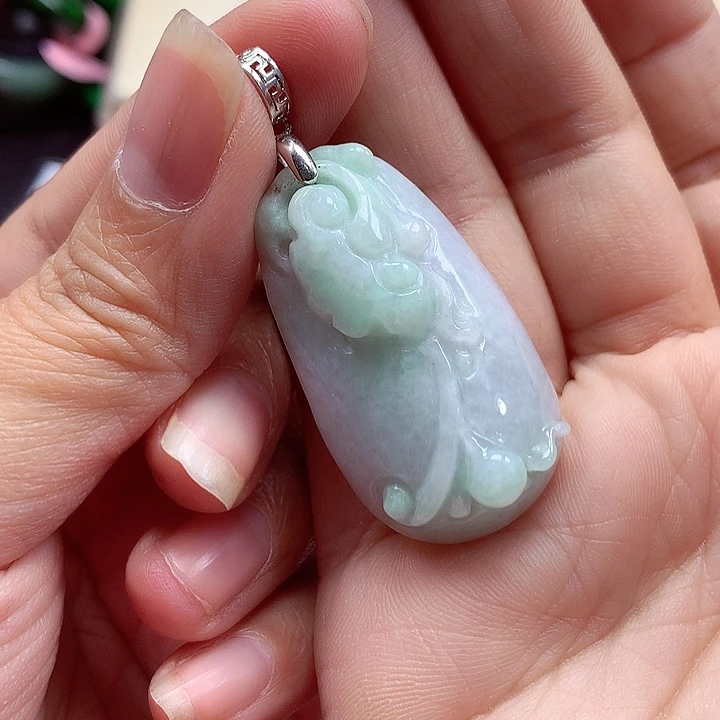 颈饰银S925镶嵌翡翠翡翠