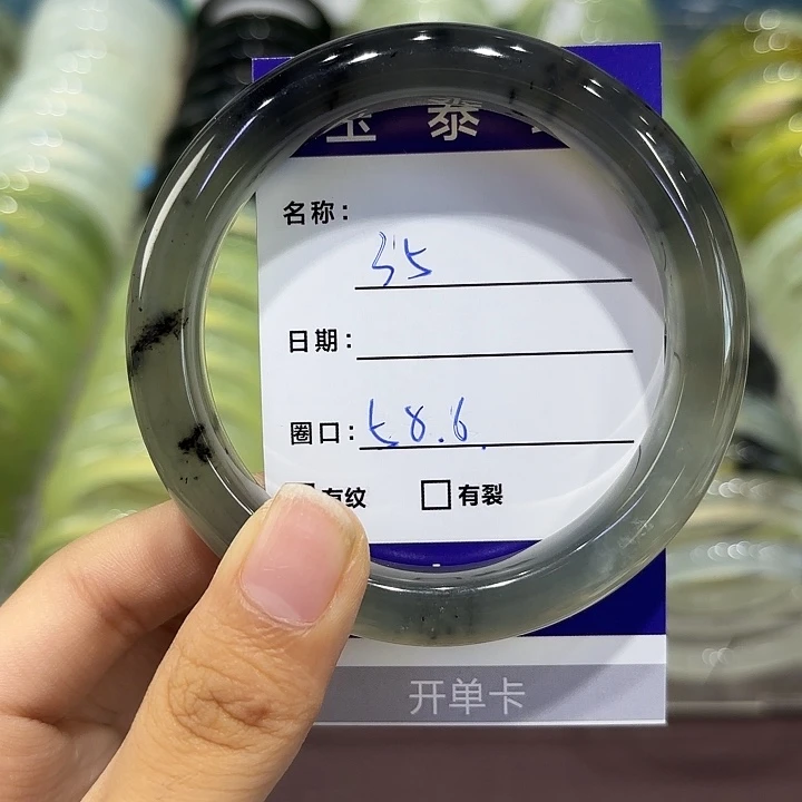 岫玉未镶嵌手镯天然
