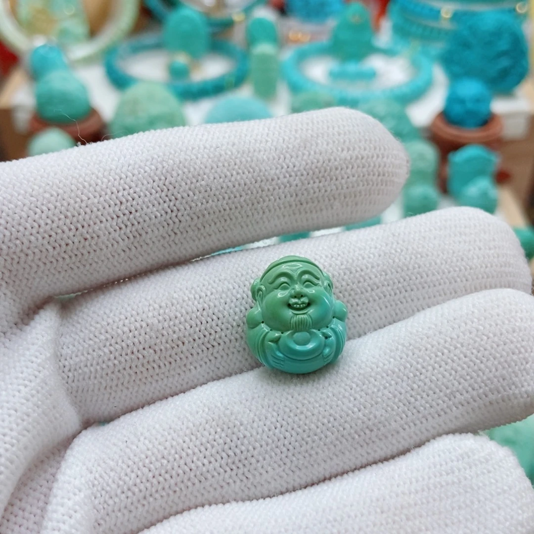 绿松石未镶嵌财神