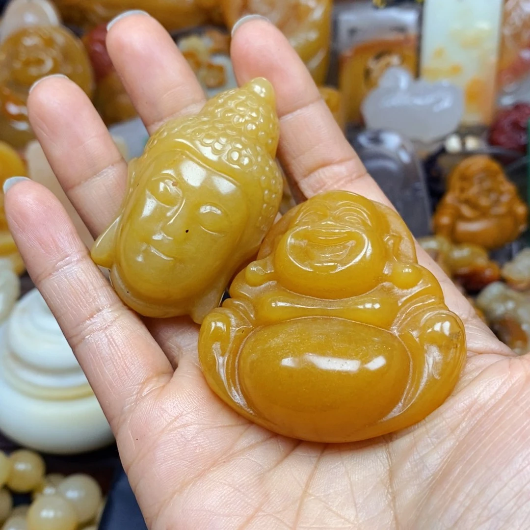石英质玉（黄龙玉）颈饰未镶嵌