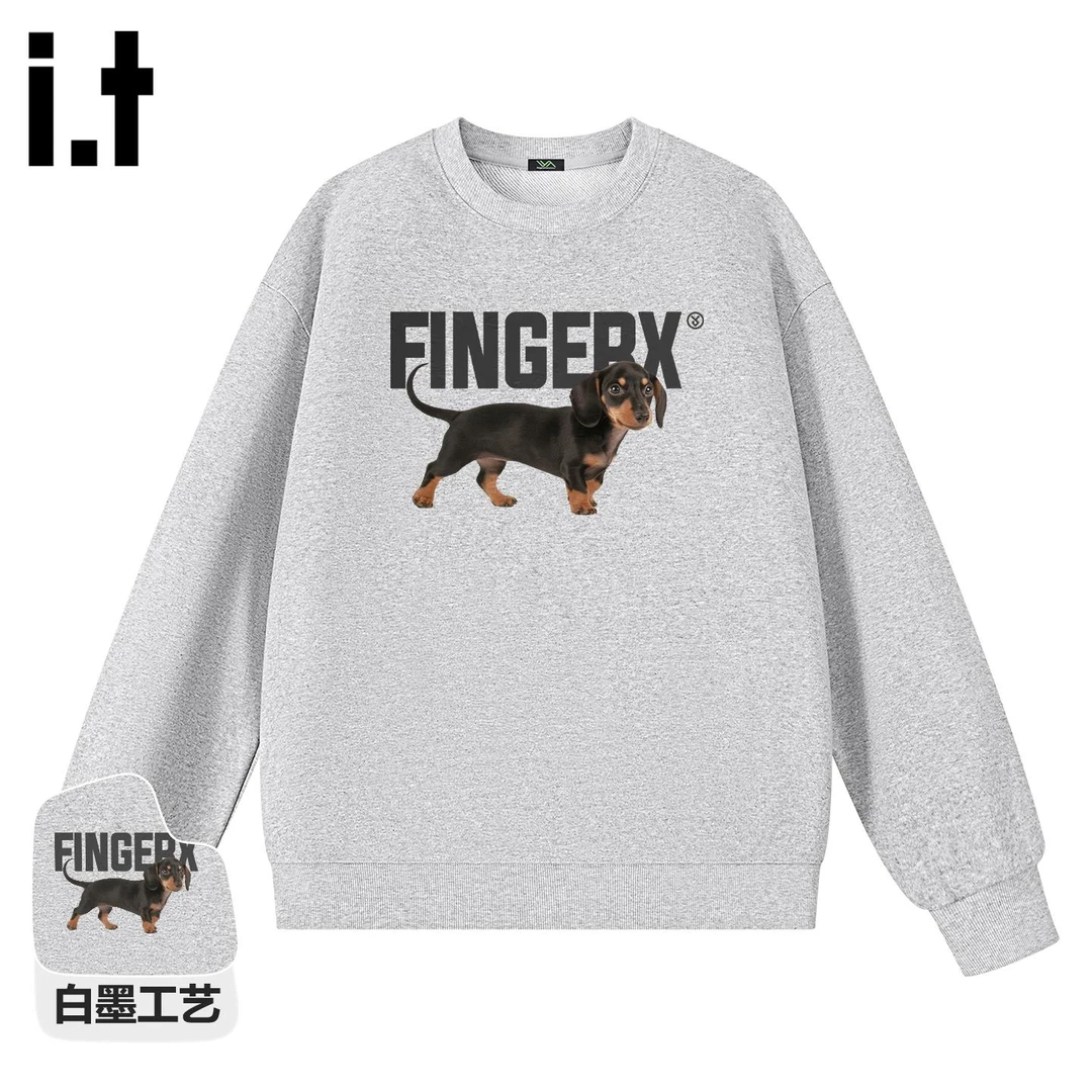 it FINGERCROXX2025春秋款卫衣男美式情侣上衣美式潮牌街头套头衫