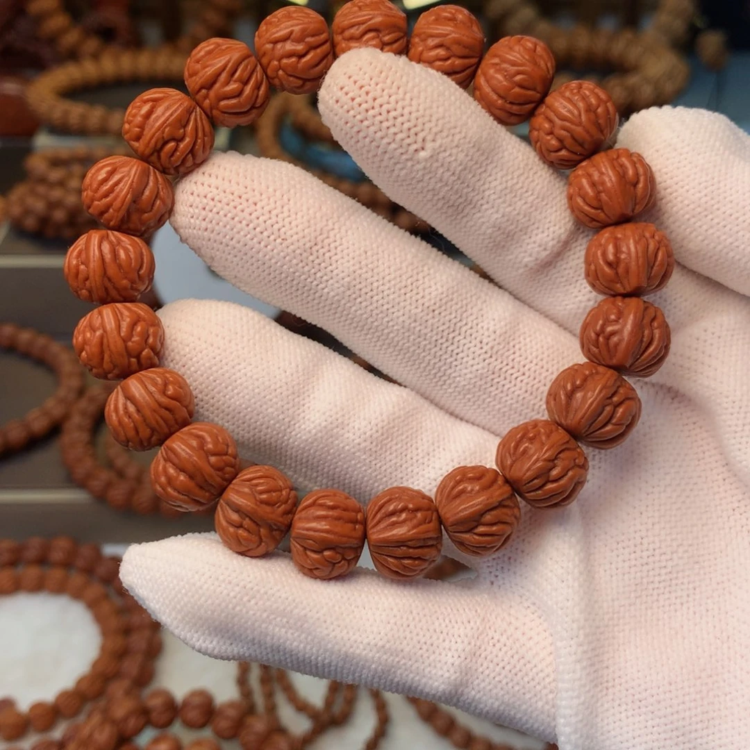 方***里手串桃核秦岭龙纹