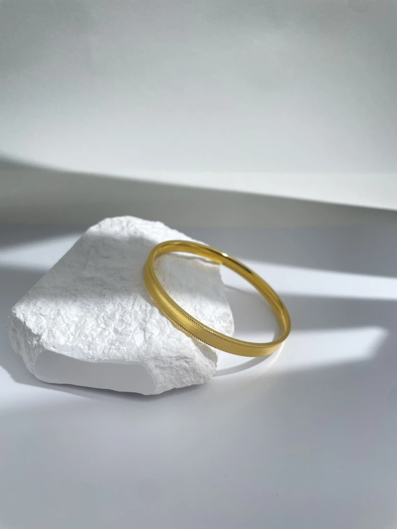 足银手镯 【星河流光手镯】爆闪闪车花拉丝流光时尚百搭