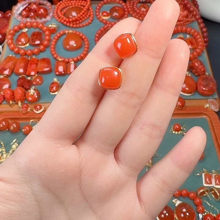 南红玛瑙银S925镶嵌戒指