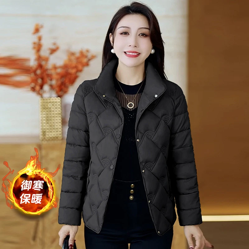 菱格轻薄棉服外套女短款冬季2025新款韩版时尚减龄百搭休闲小棉袄