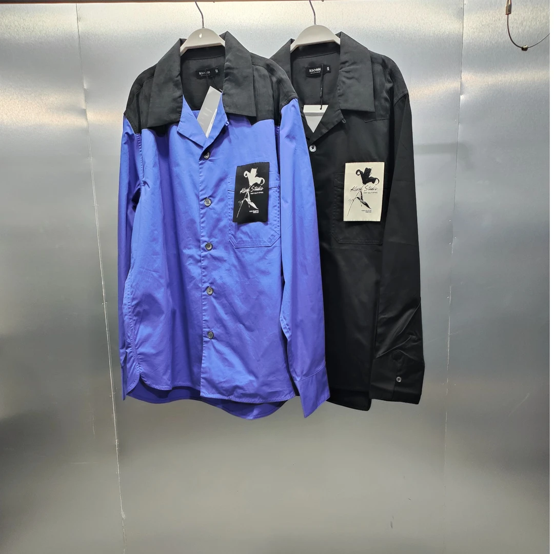 D01-121619-RIO春秋季拼色设计时尚休闲衬衣外套