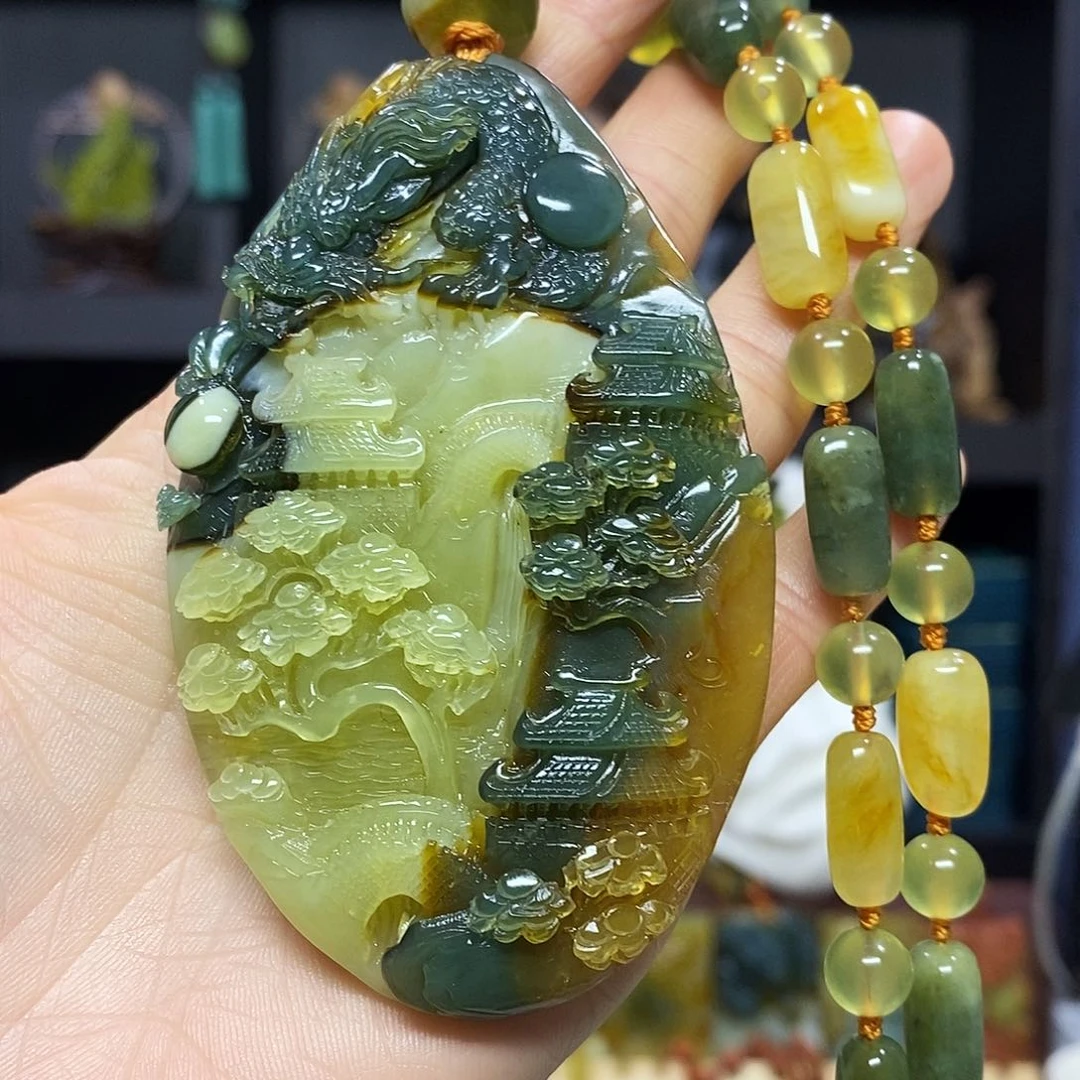 未镶嵌岫玉挂件吊坠
