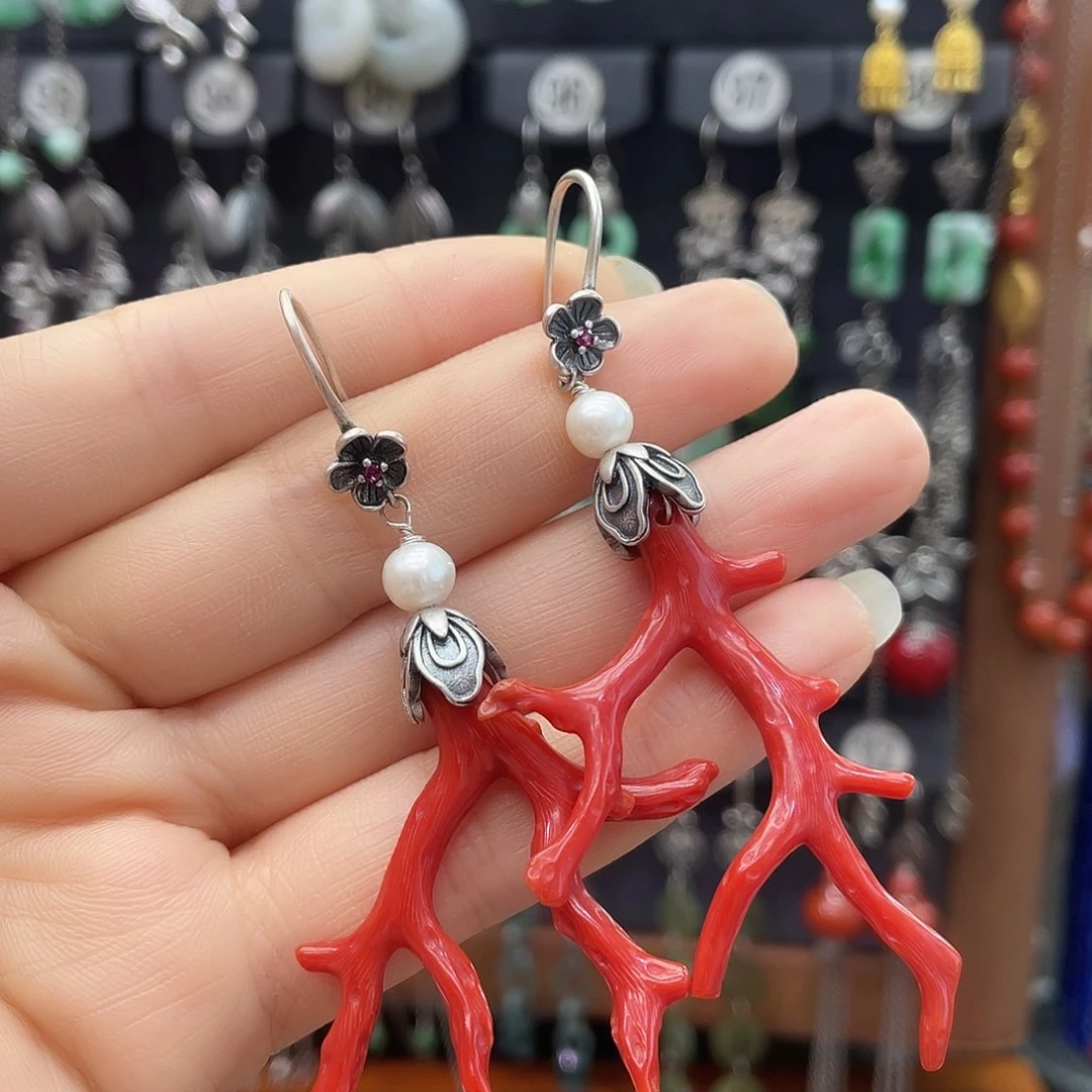 玛瑙/玉髓耳钉银S925镶嵌鱼*001hhjggh