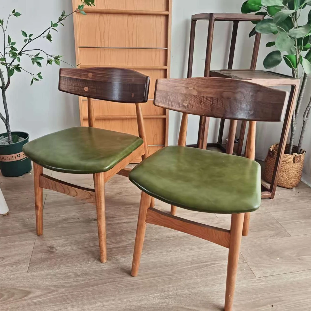 两个樱桃木海浪椅