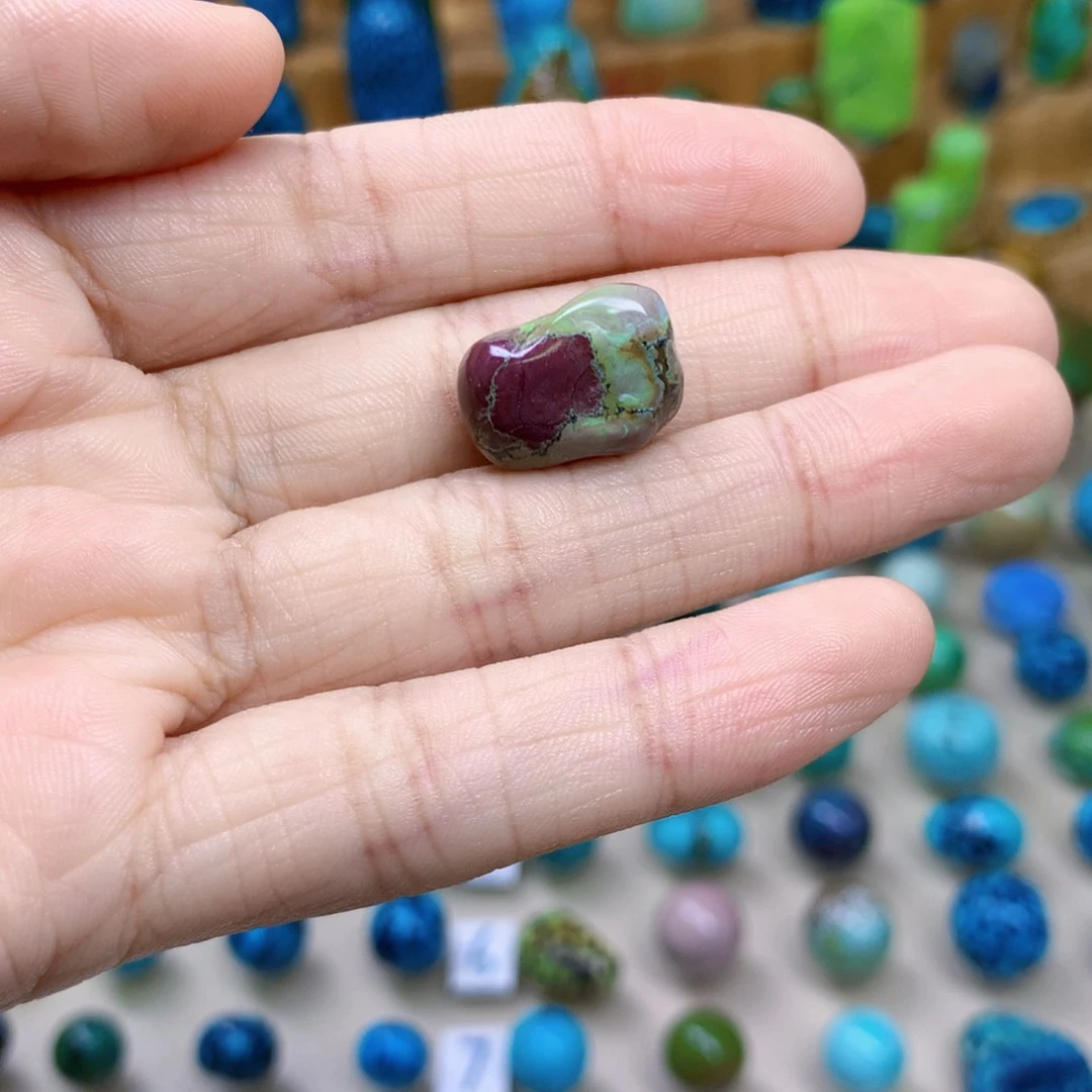 绿松石未镶嵌三彩随行