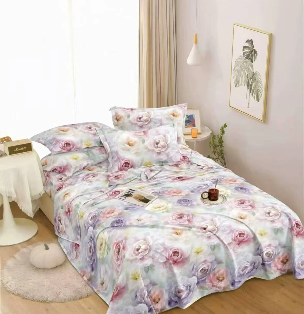 （被罩）花样牡丹单人双人斜纹被罩