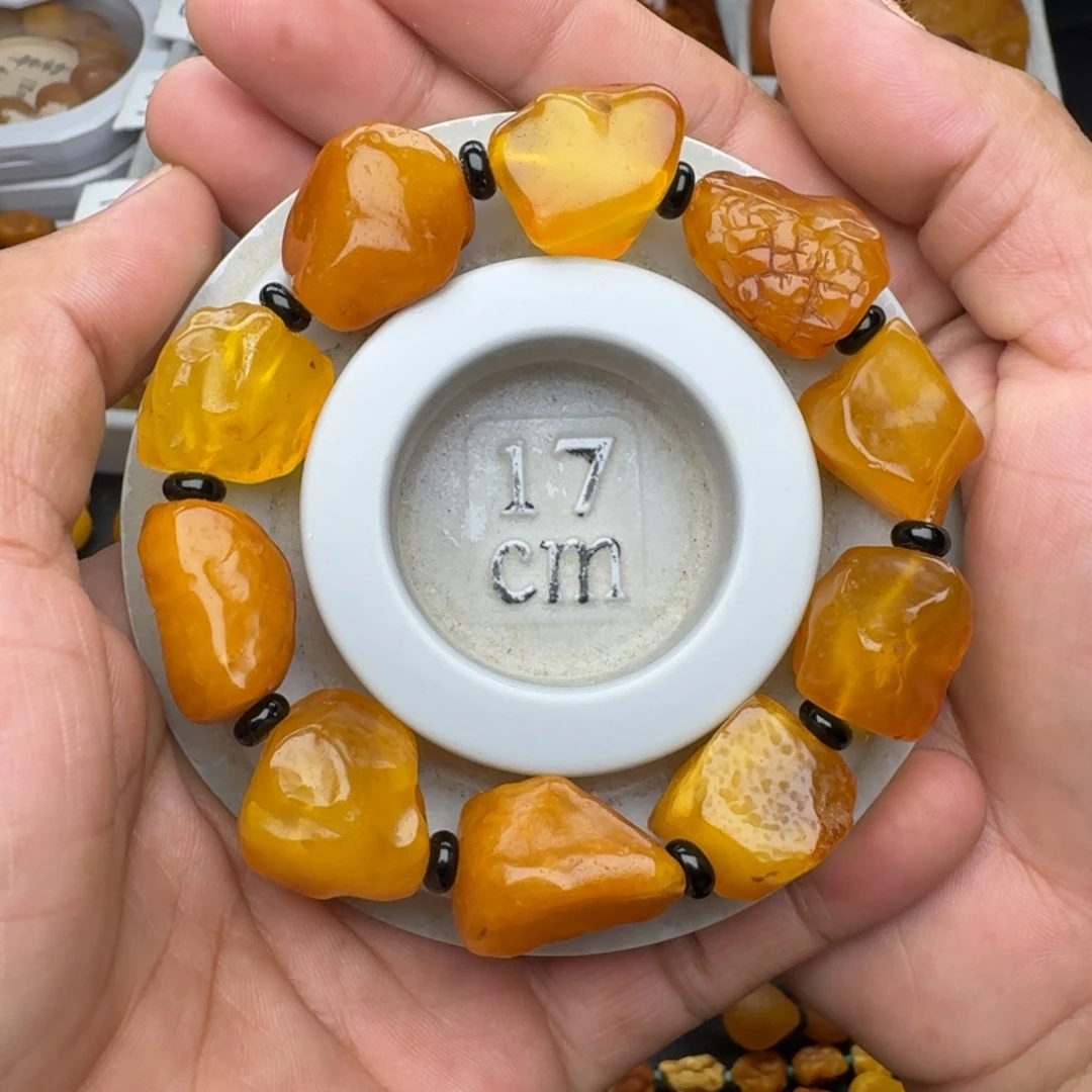 琥珀未镶嵌珠宝奇石天然蜜蜡原石手串