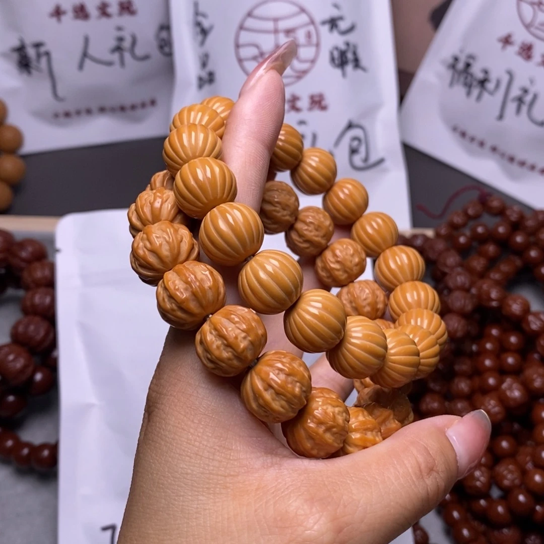 文玩核桃手串京八棱瓜珠