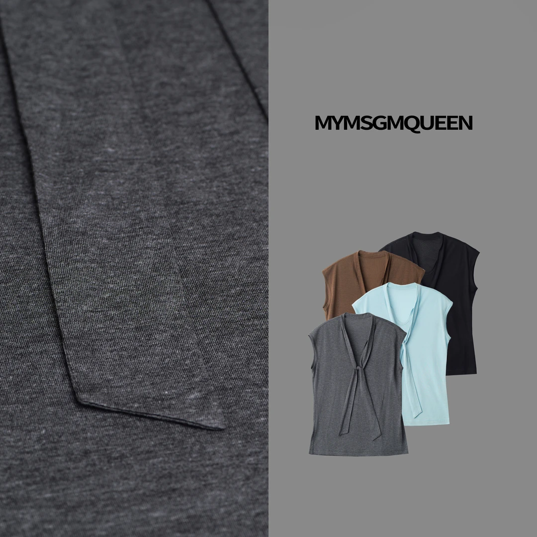 “柔姿”飘带设计感显瘦上衣