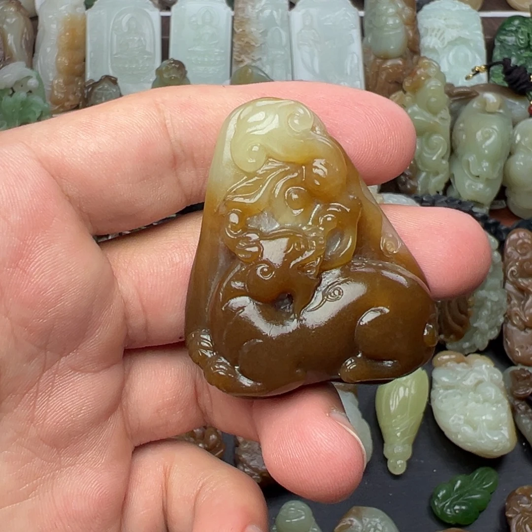 和田玉未镶嵌挂件