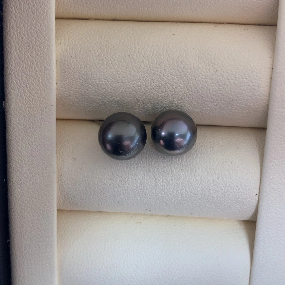 海水珍珠耳饰银S925镶嵌