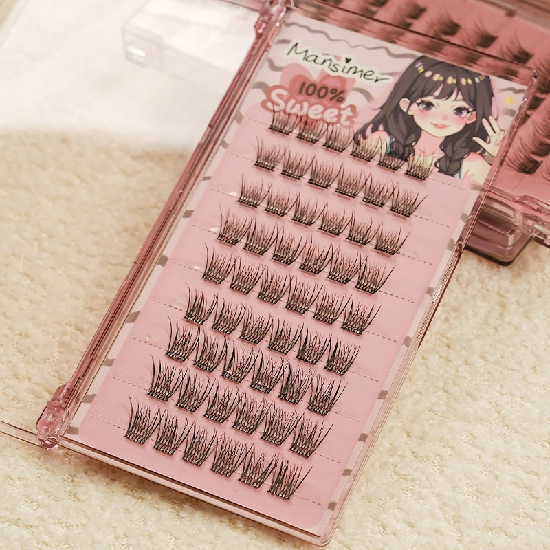 免胶自粘假睫毛氧气小珍珠自然仿真日常新手素颜分段式懒人睫毛