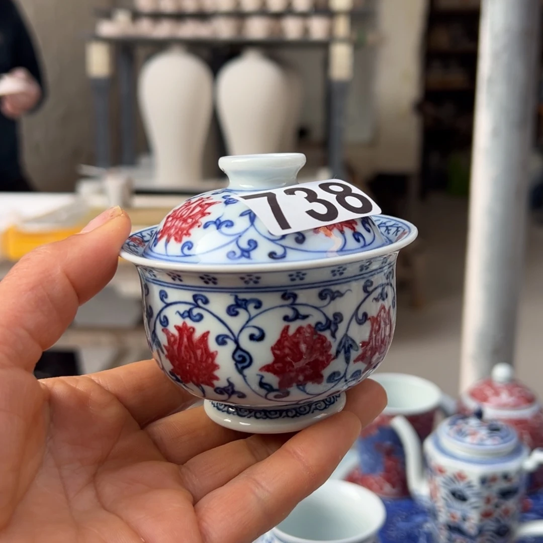 F***1现代瓷青花釉里红工艺