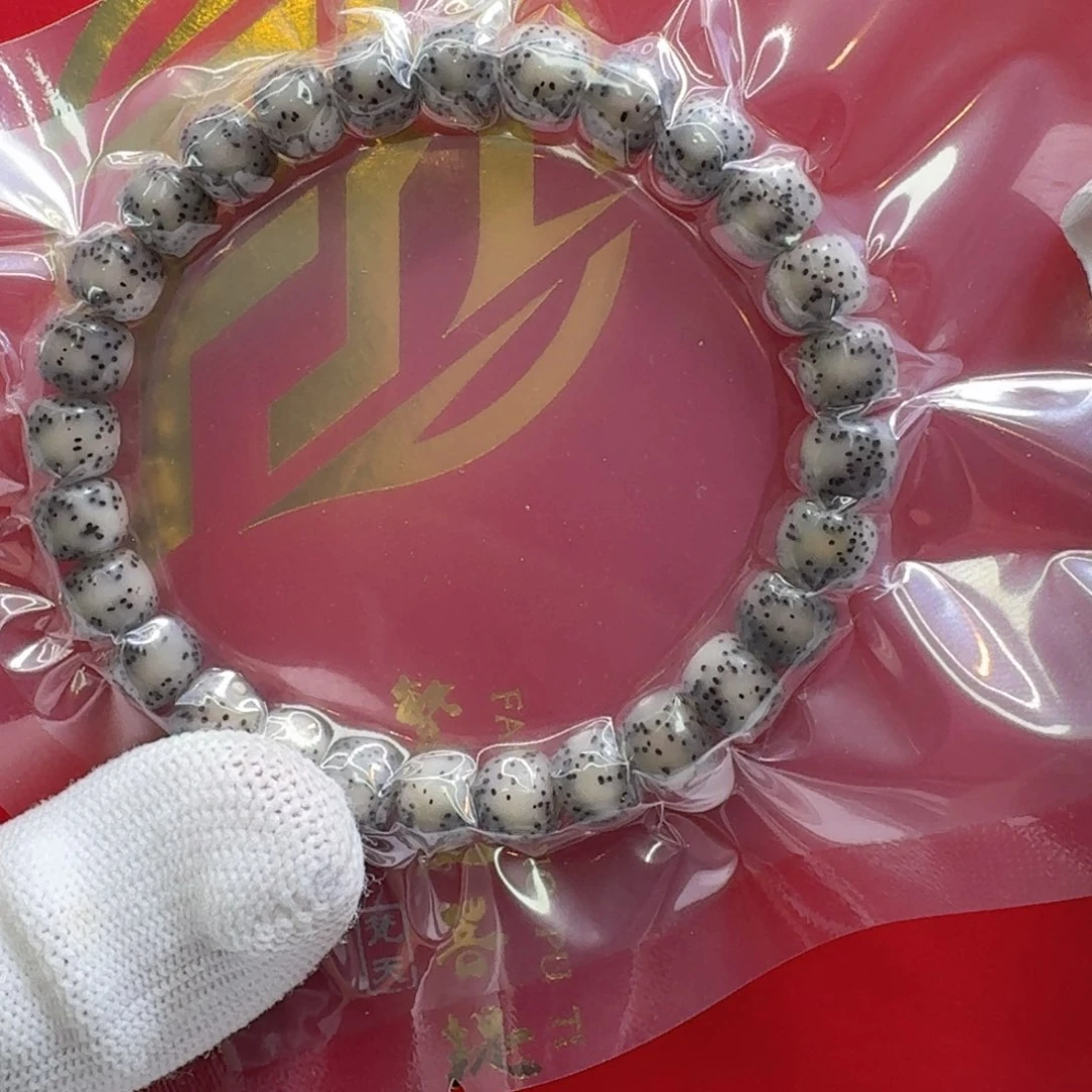 星月菩提吊坠一物一图6灰玻璃双留白8左右单圈