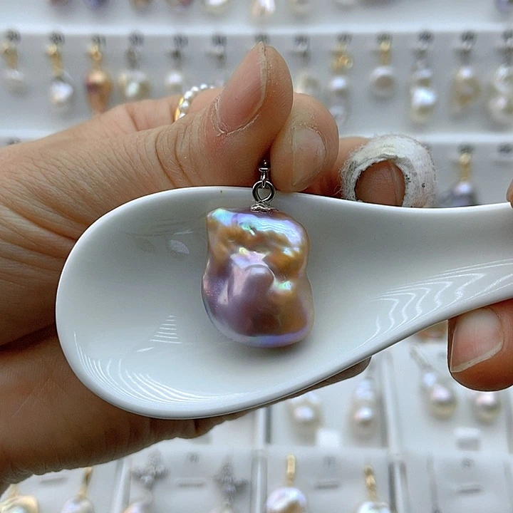 淡水珍珠颈饰银S925镶嵌