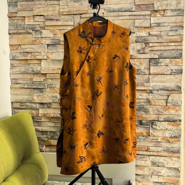 新中式国风气质蝴蝶马甲背心裙女新款无袖显瘦显白