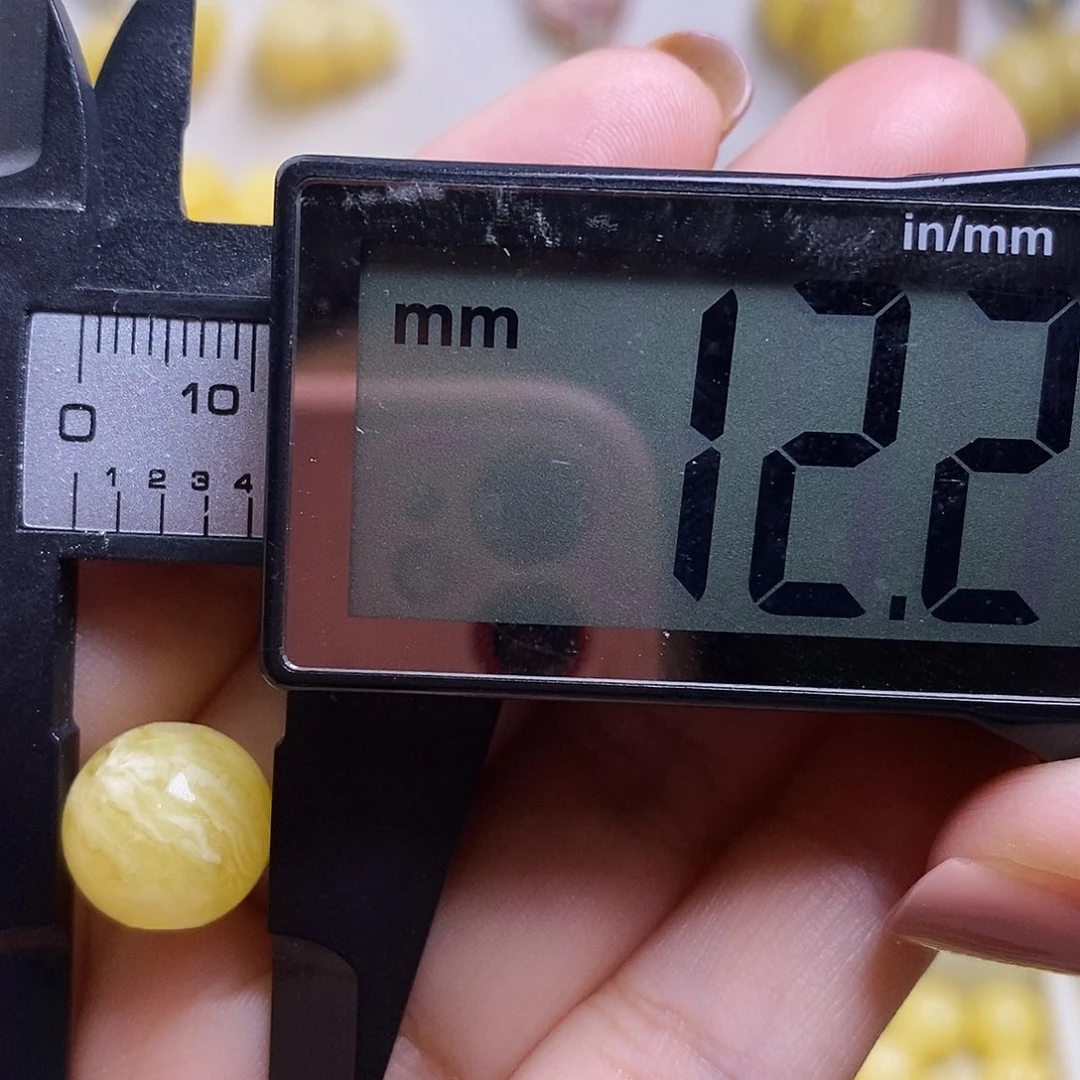 裸石琥珀未镶嵌蜜蜡圆珠微瑕福利