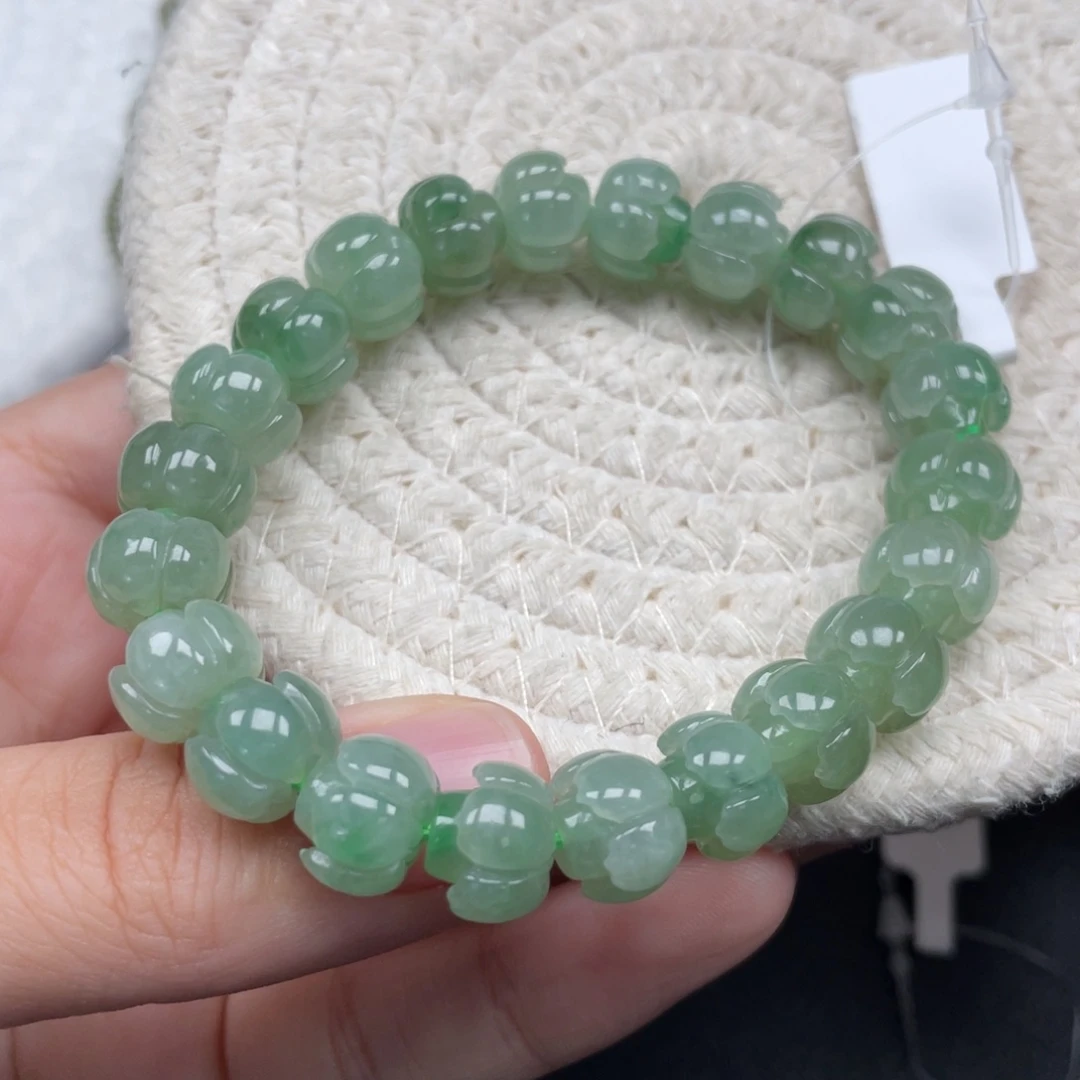 翡翠未镶嵌颈饰天然A货缅甸翡翠10.4mm