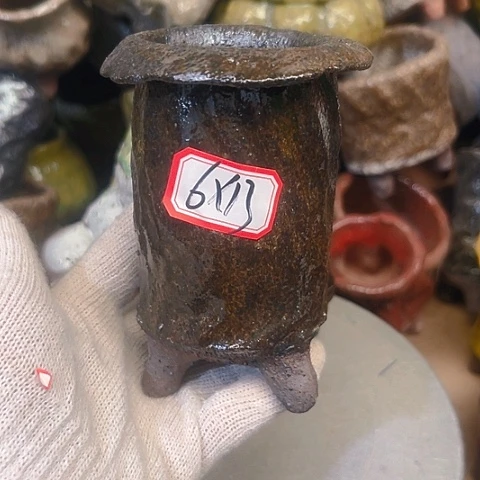 粗陶花盆手工花盆