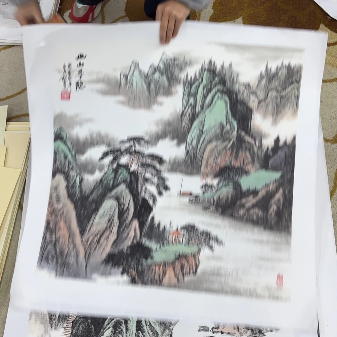 国画三*儿刘勇斗方李欣主播