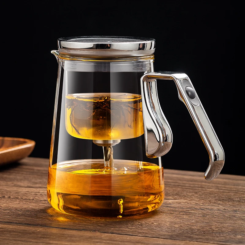 顶壶磁吸玻璃飘逸杯泡茶壶一键过滤茶水分离杯办公室茶具泡茶神器
