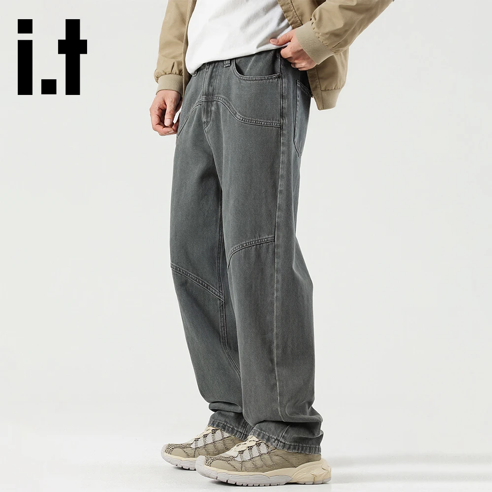 it:CHOCOOLATE美式复古牛仔裤男秋季新款时尚潮流百搭休闲长裤子