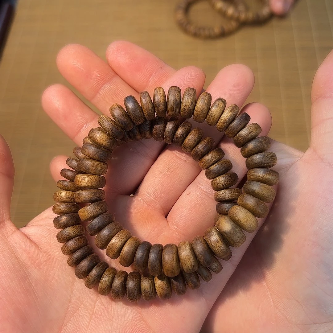 手串沉香白棋算盘珠12mm单圈多样性发一条