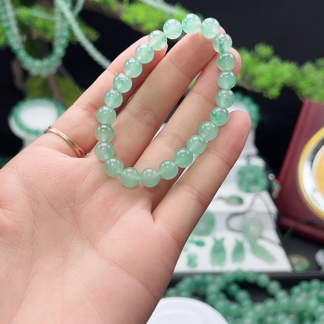 石英质玉（非洲翠）未镶嵌手链