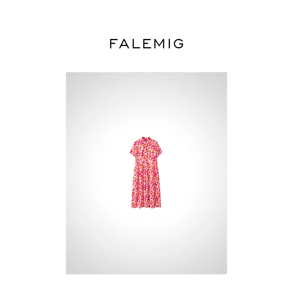 FALEMIG翻领印花连衣裙FFA252010L0169