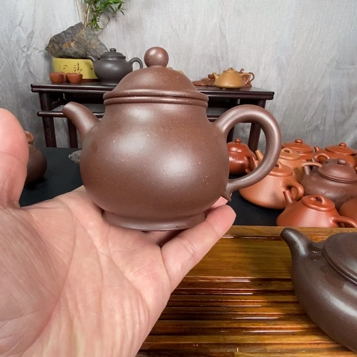 黄龙山老紫泥全手工高潘230cc微瑕