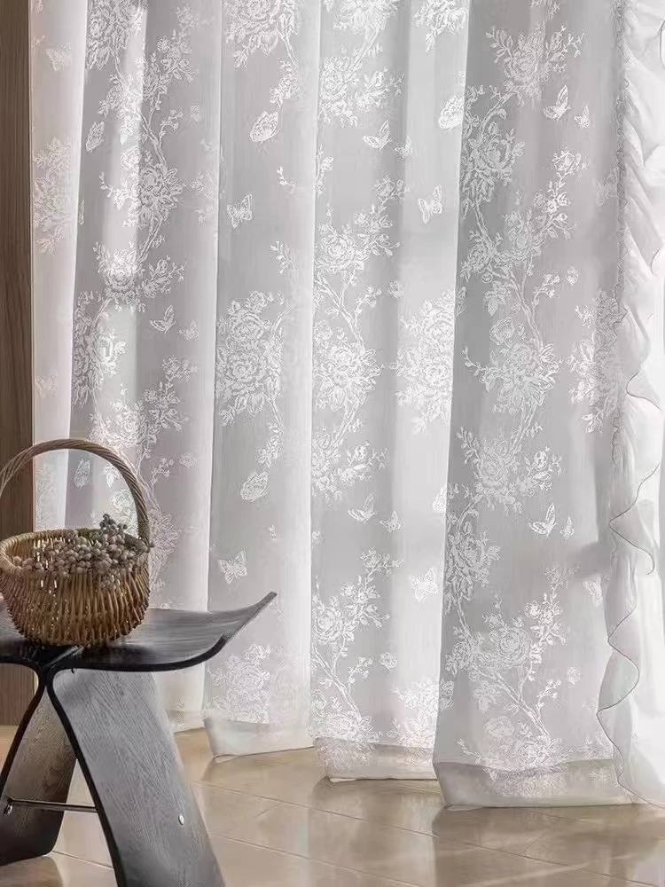 望舒Moon窗帘光影蝴蝶纱透光装饰纱帘 设计师推荐透光柔软面料