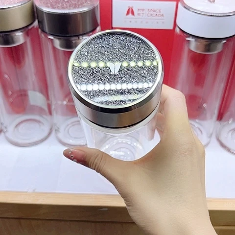 万象玻璃单层U452，钛银520➕杯套