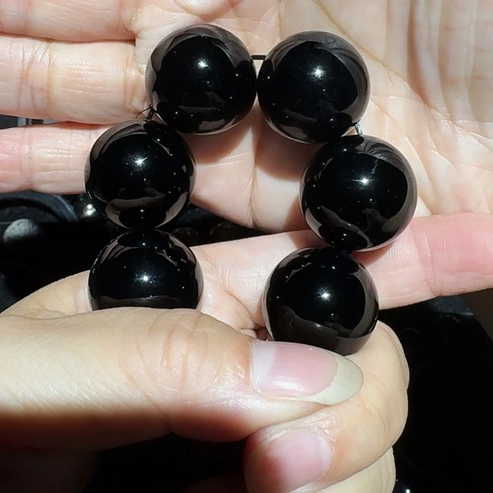 黑曜岩未镶嵌手链