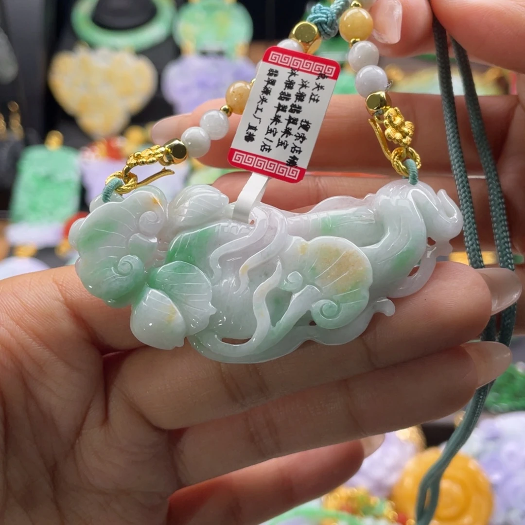 翡翠未镶嵌颈饰代编织