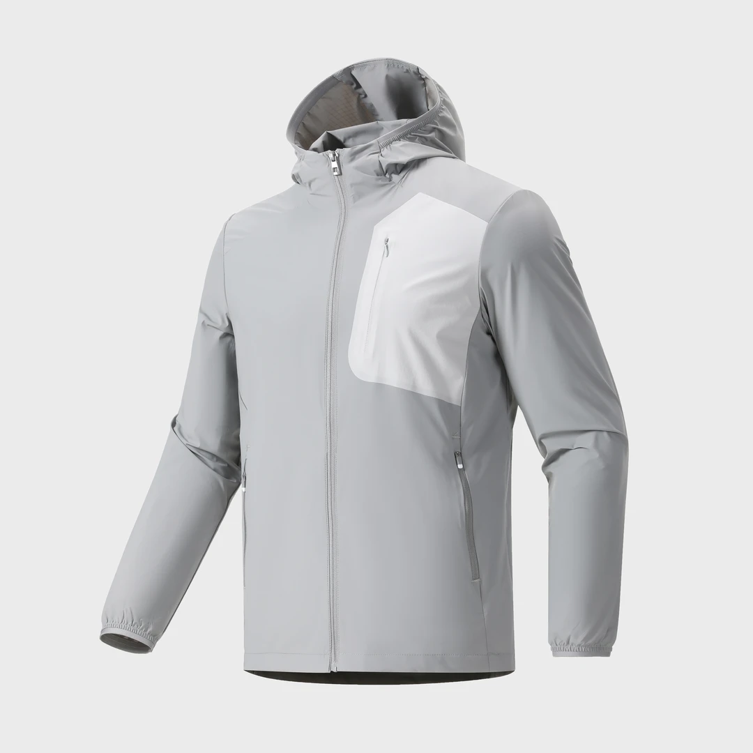 鲍尔曼BAOERMAN轻薄款夹克夏季透气连帽运动男士户外速干25604