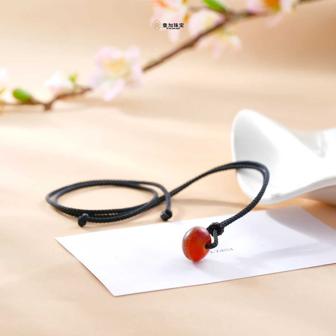 壹加安琪 | 金蟾药师单珠玛瑙项链多样性发货发其一